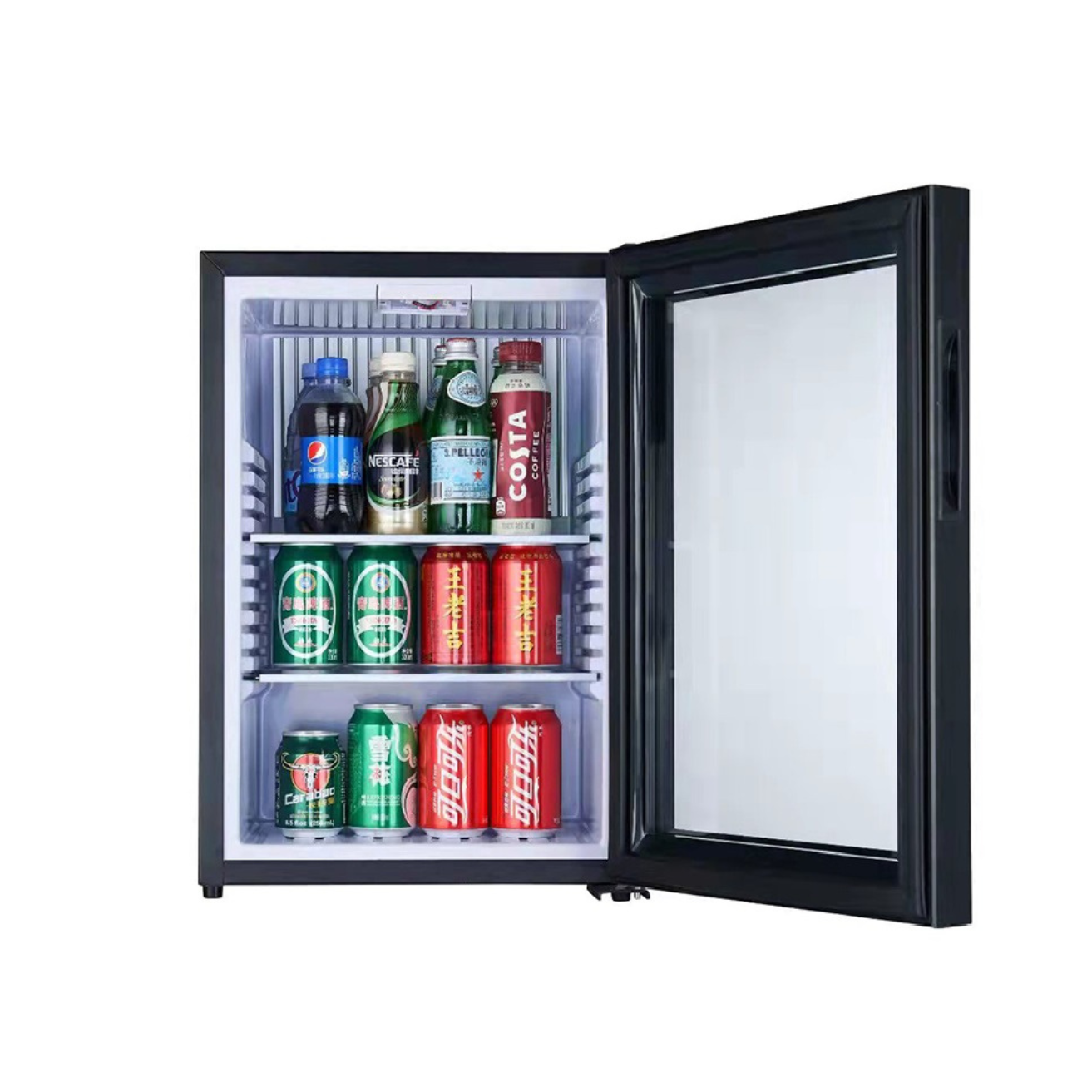 Mini-Bar Hova d’Hôtel Silencieux 40L - Série XC-40G Luxe - Noir Mat