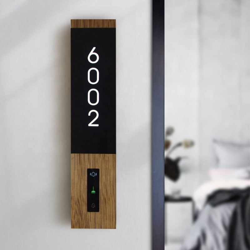 Signalétique LED Premium Verre & Bois